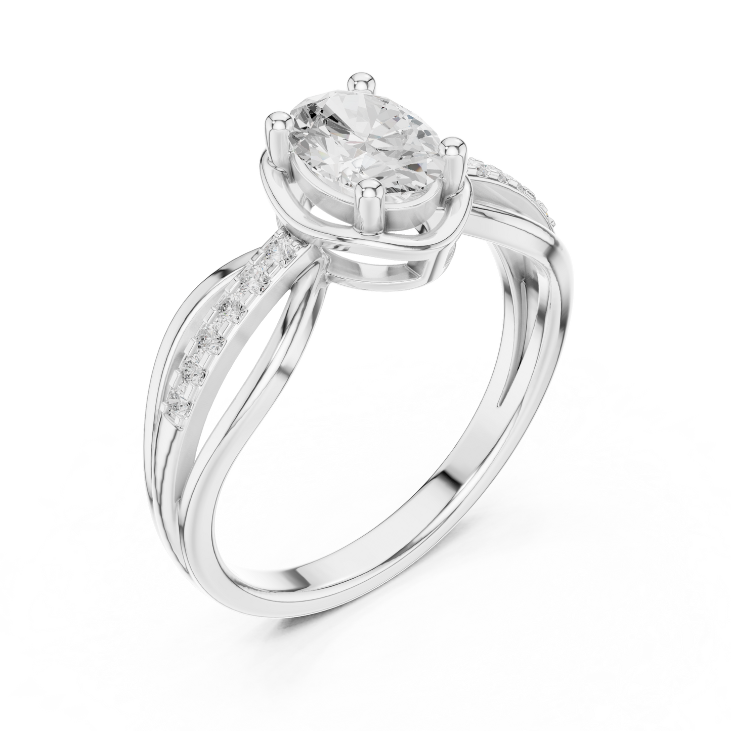 Mixed Shape Lab Grown Diamond Halo Ring