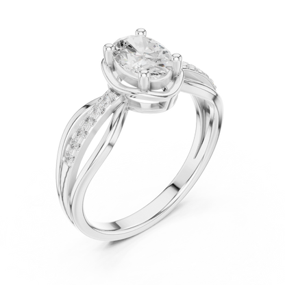 Mixed Shape Lab Grown Diamond Halo Ring