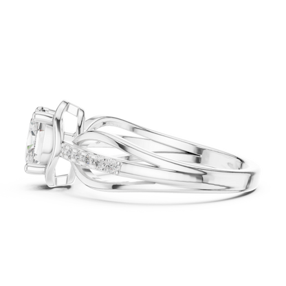 Mixed Shape Lab Grown Diamond Halo Ring