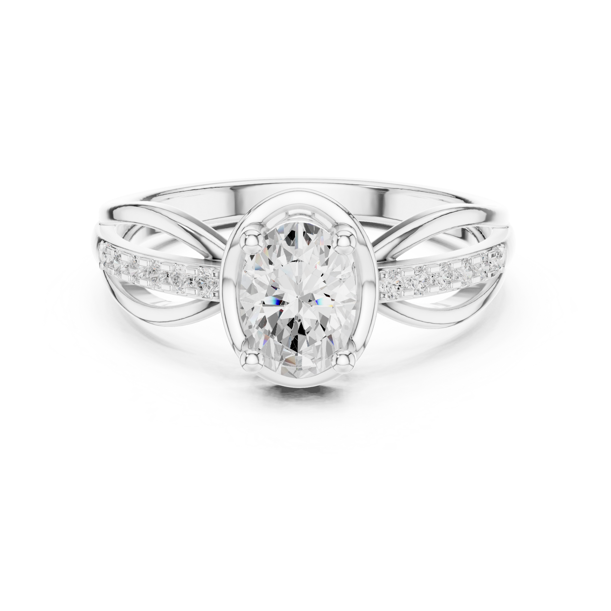 Mixed Shape Lab Grown Diamond Halo Ring