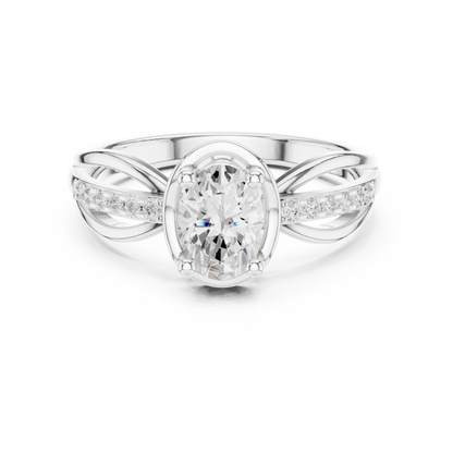 Mixed Shape Lab Grown Diamond Halo Ring