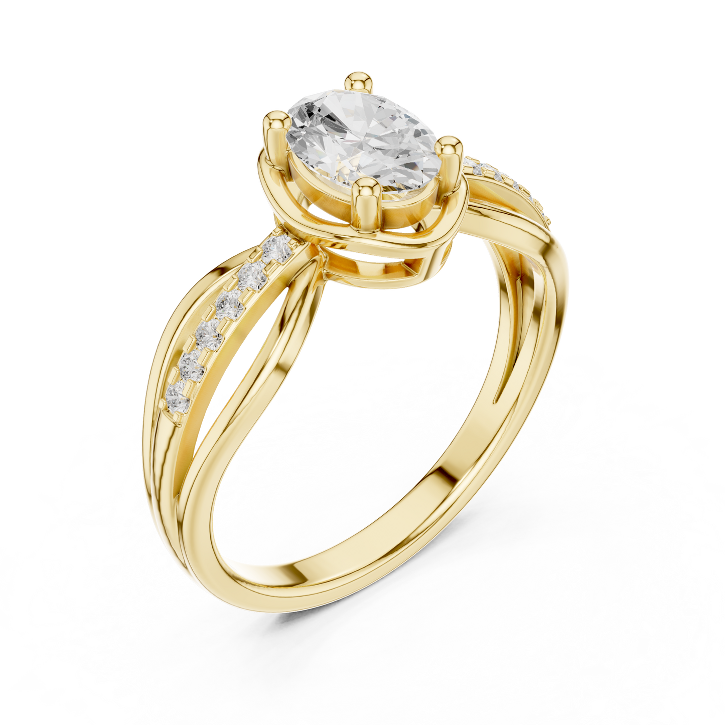 Mixed Shape Lab Grown Diamond Halo Ring
