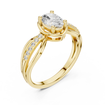Mixed Shape Lab Grown Diamond Halo Ring
