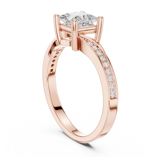 Mixed Shape Lab Grown Diamond Side Stone Ring