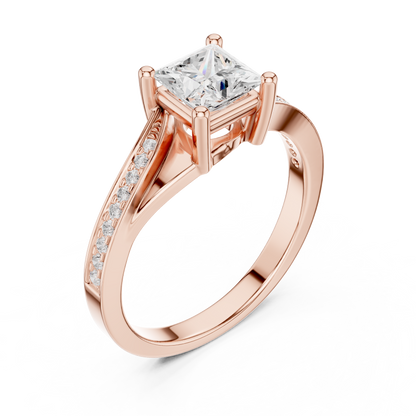 Mixed Shape Lab Grown Diamond Side Stone Ring