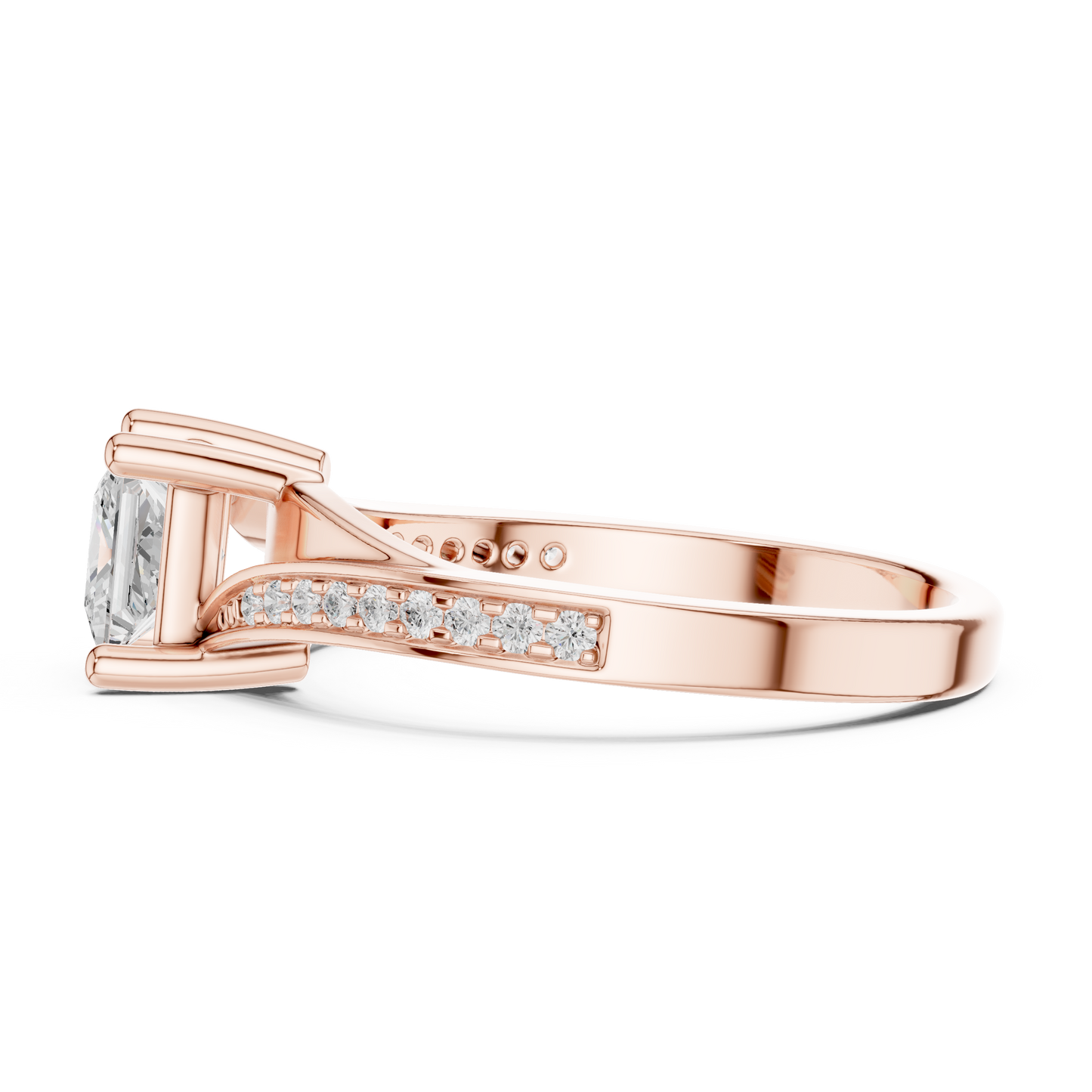 Mixed Shape Lab Grown Diamond Side Stone Ring