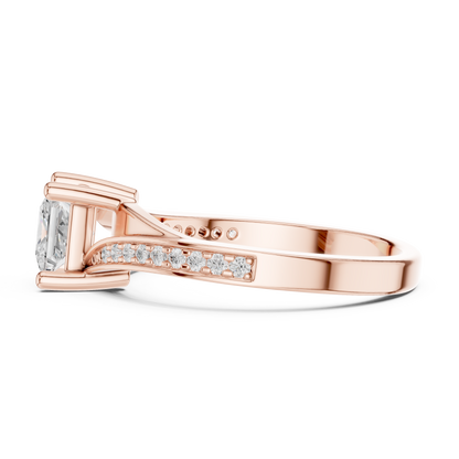 Mixed Shape Lab Grown Diamond Side Stone Ring