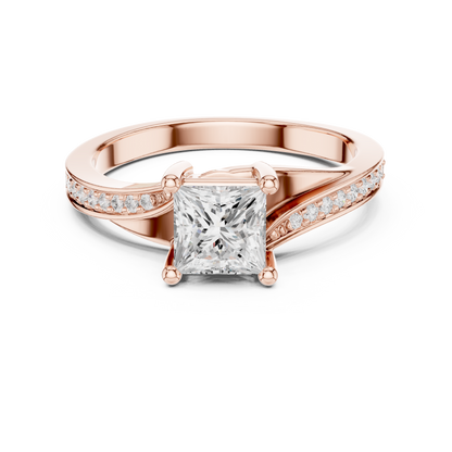 Mixed Shape Lab Grown Diamond Side Stone Ring
