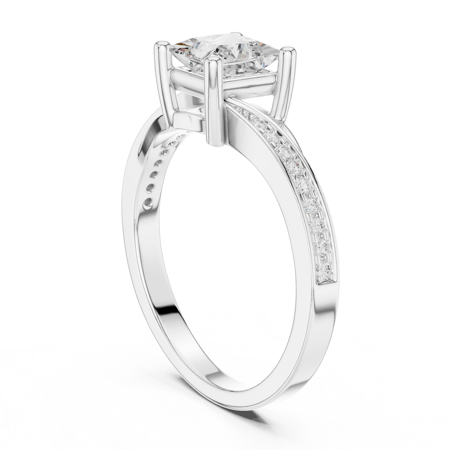 Mixed Shape Lab Grown Diamond Side Stone Ring