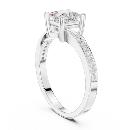 Mixed Shape Lab Grown Diamond Side Stone Ring