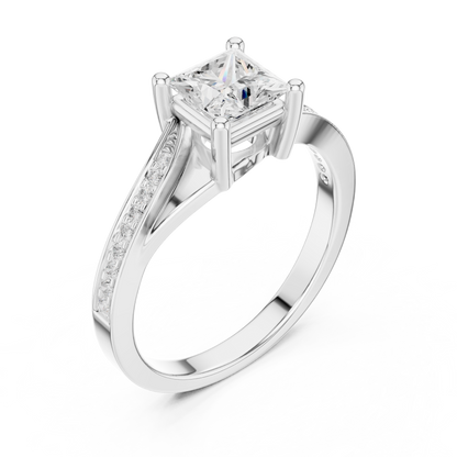 Mixed Shape Lab Grown Diamond Side Stone Ring