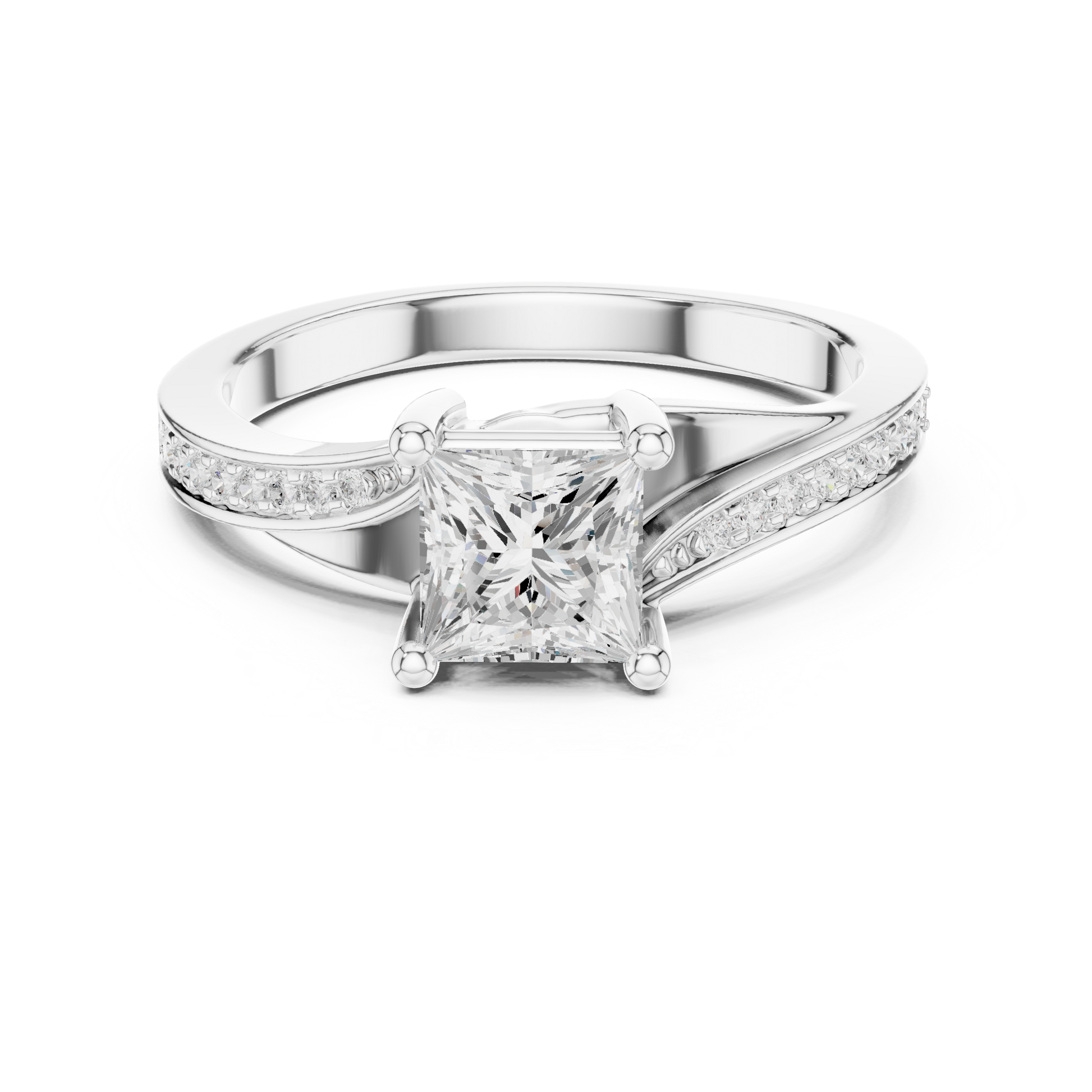 Mixed Shape Lab Grown Diamond Side Stone Ring