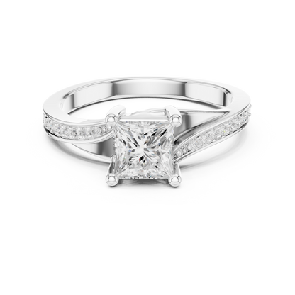 Mixed Shape Lab Grown Diamond Side Stone Ring