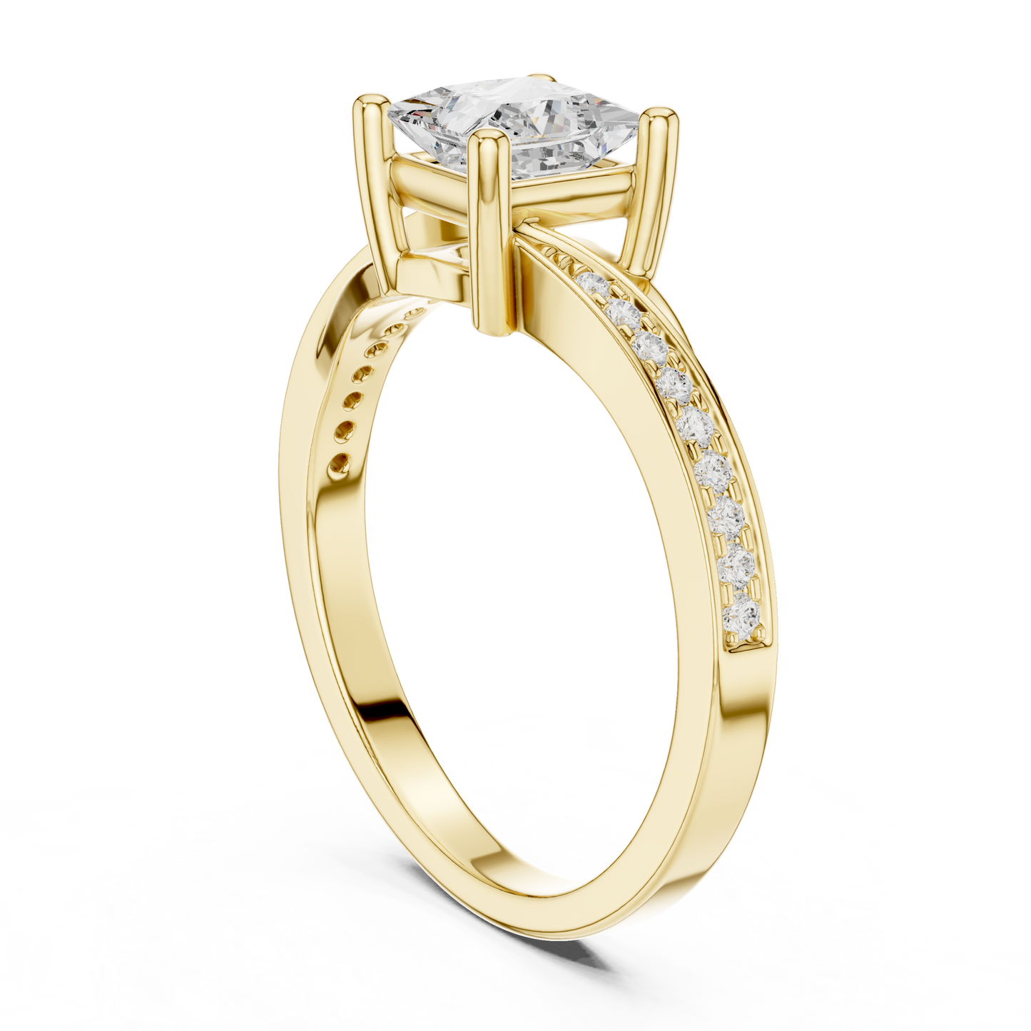 Mixed Shape Lab Grown Diamond Side Stone Ring
