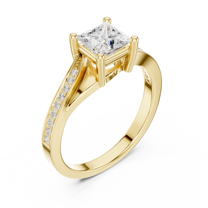 Mixed Shape Lab Grown Diamond Side Stone Ring