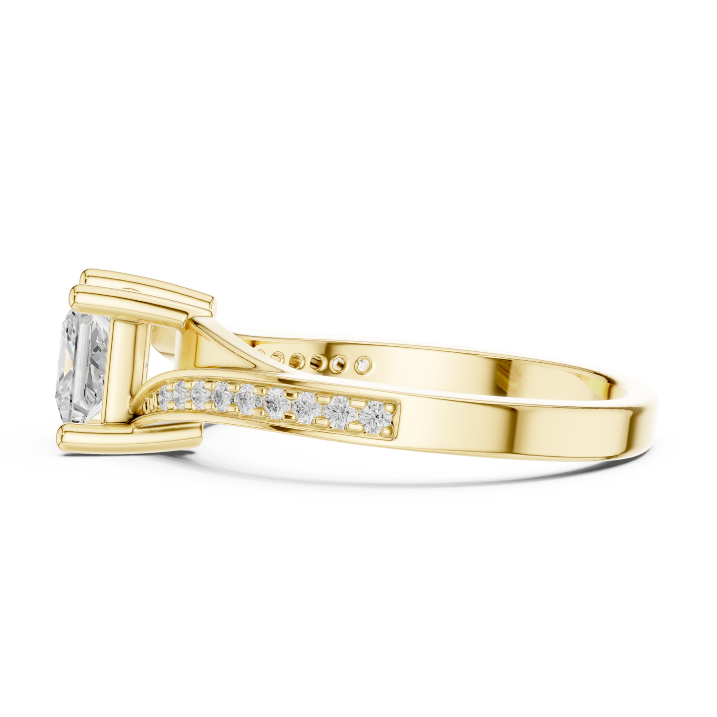 Mixed Shape Lab Grown Diamond Side Stone Ring