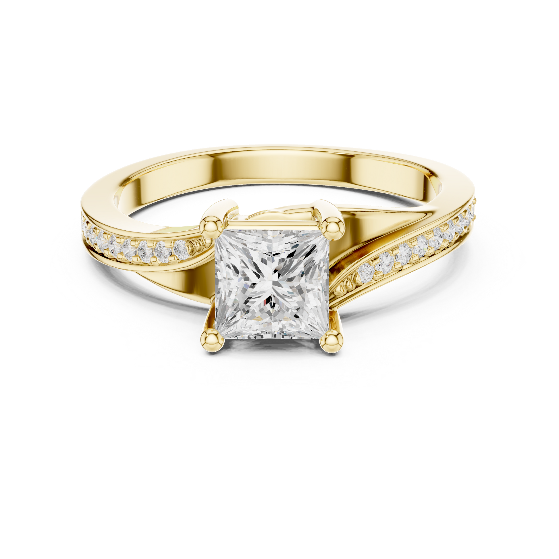 Mixed Shape Lab Grown Diamond Side Stone Ring