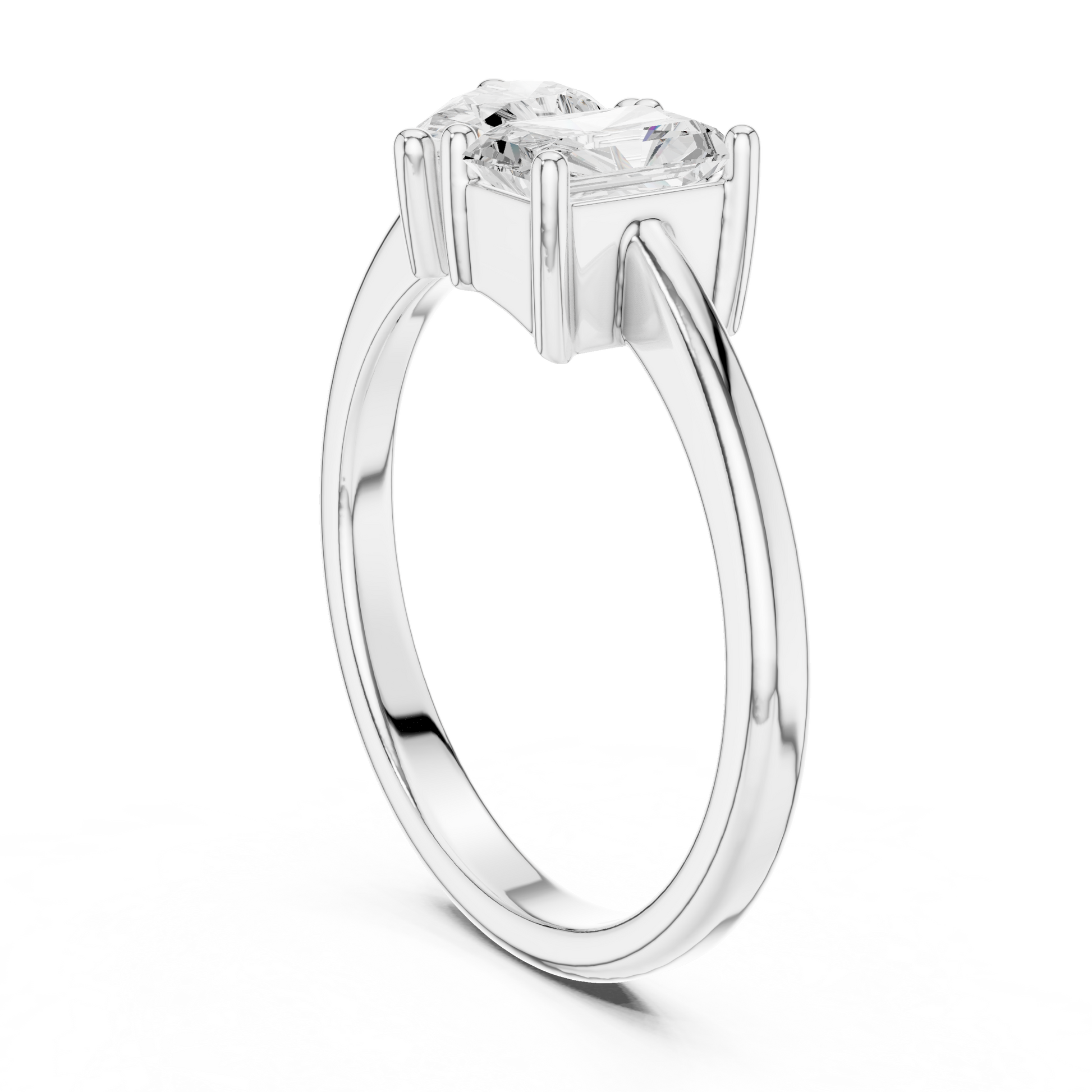 Mixed Shape Lab Grown Diamond Solitaire Ring