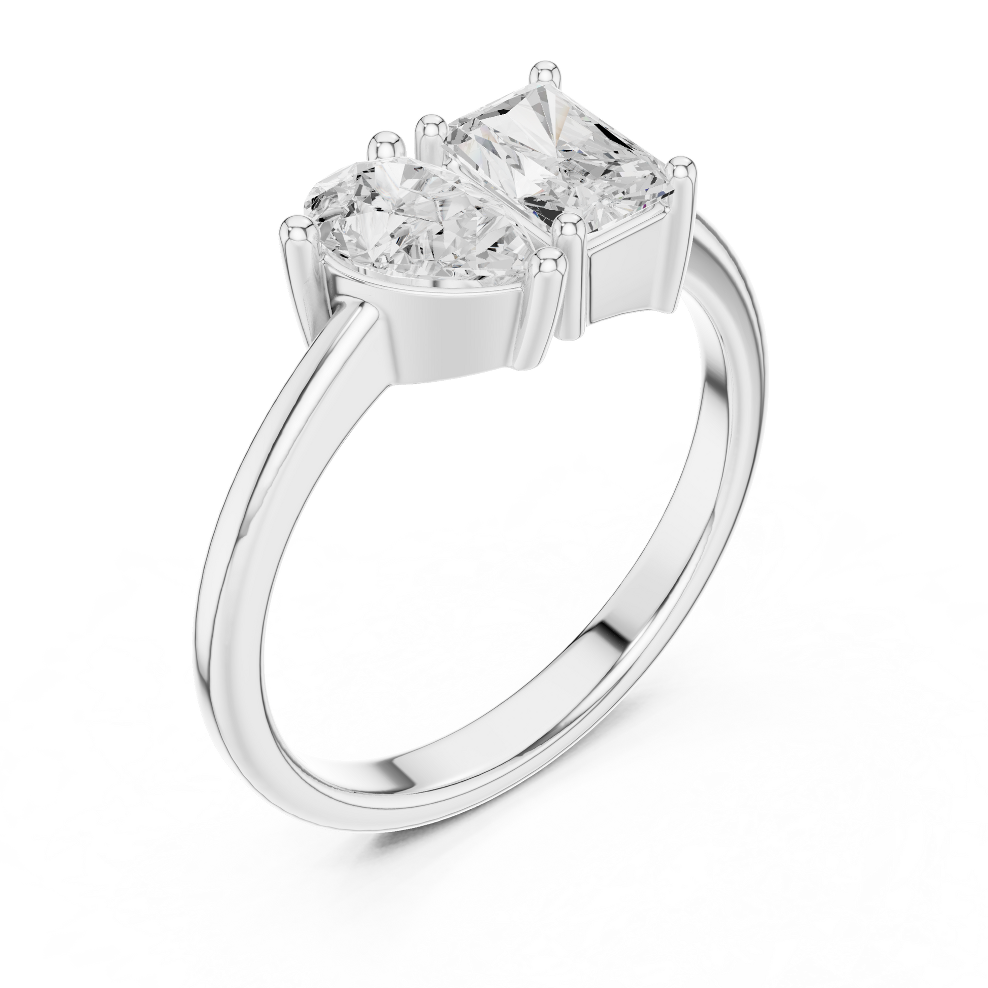 Mixed Shape Lab Grown Diamond Solitaire Ring