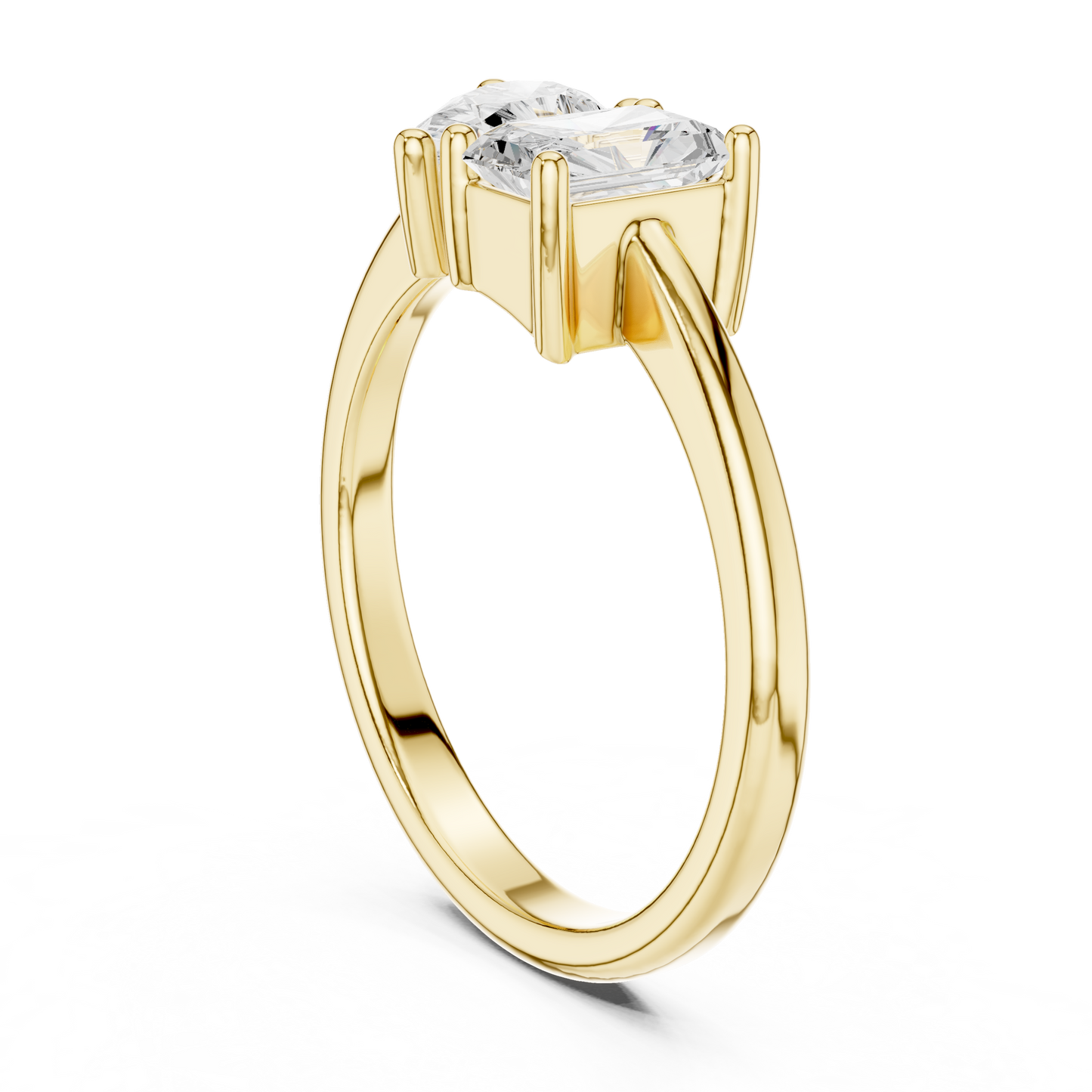 Mixed Shape Lab Grown Diamond Solitaire Ring