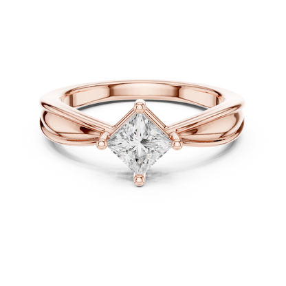 Cushion Solitaire Lab Grown Diamond Ring