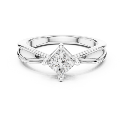 Cushion Solitaire Lab Grown Diamond Ring