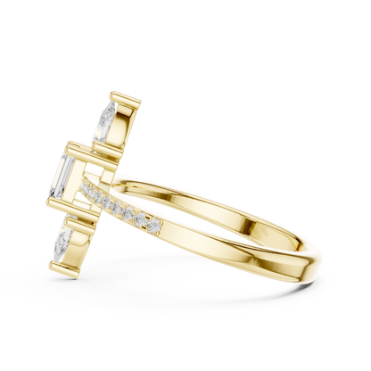 Round Three Stone Lab Grown Diamond Ring