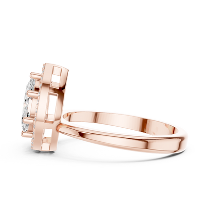 Mixed Shape Lab Grown Diamond Halo Ring