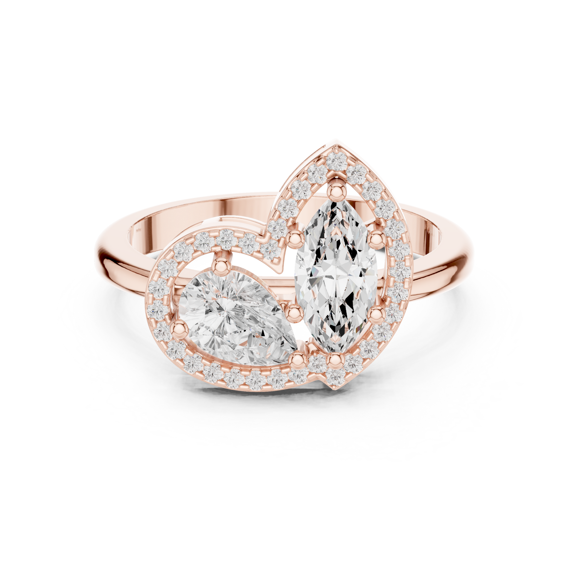Mixed Shape Lab Grown Diamond Halo Ring
