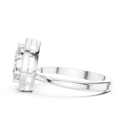 Mixed Shape Lab Grown Diamond Halo Ring