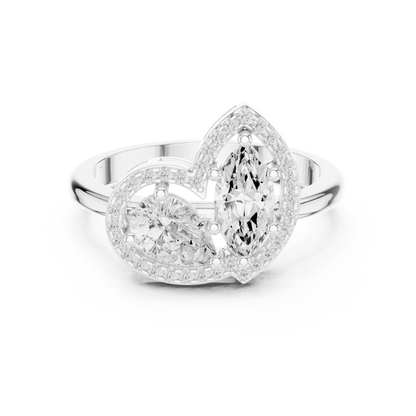 Mixed Shape Lab Grown Diamond Halo Ring