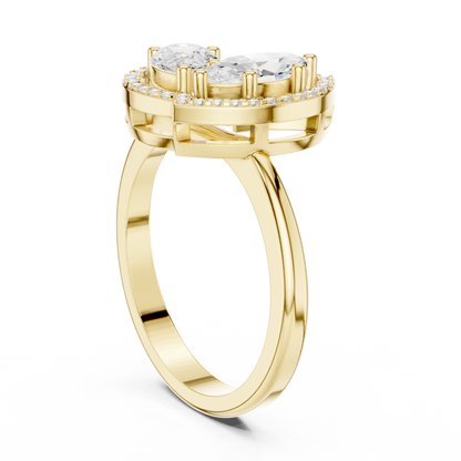 Mixed Shape Lab Grown Diamond Halo Ring