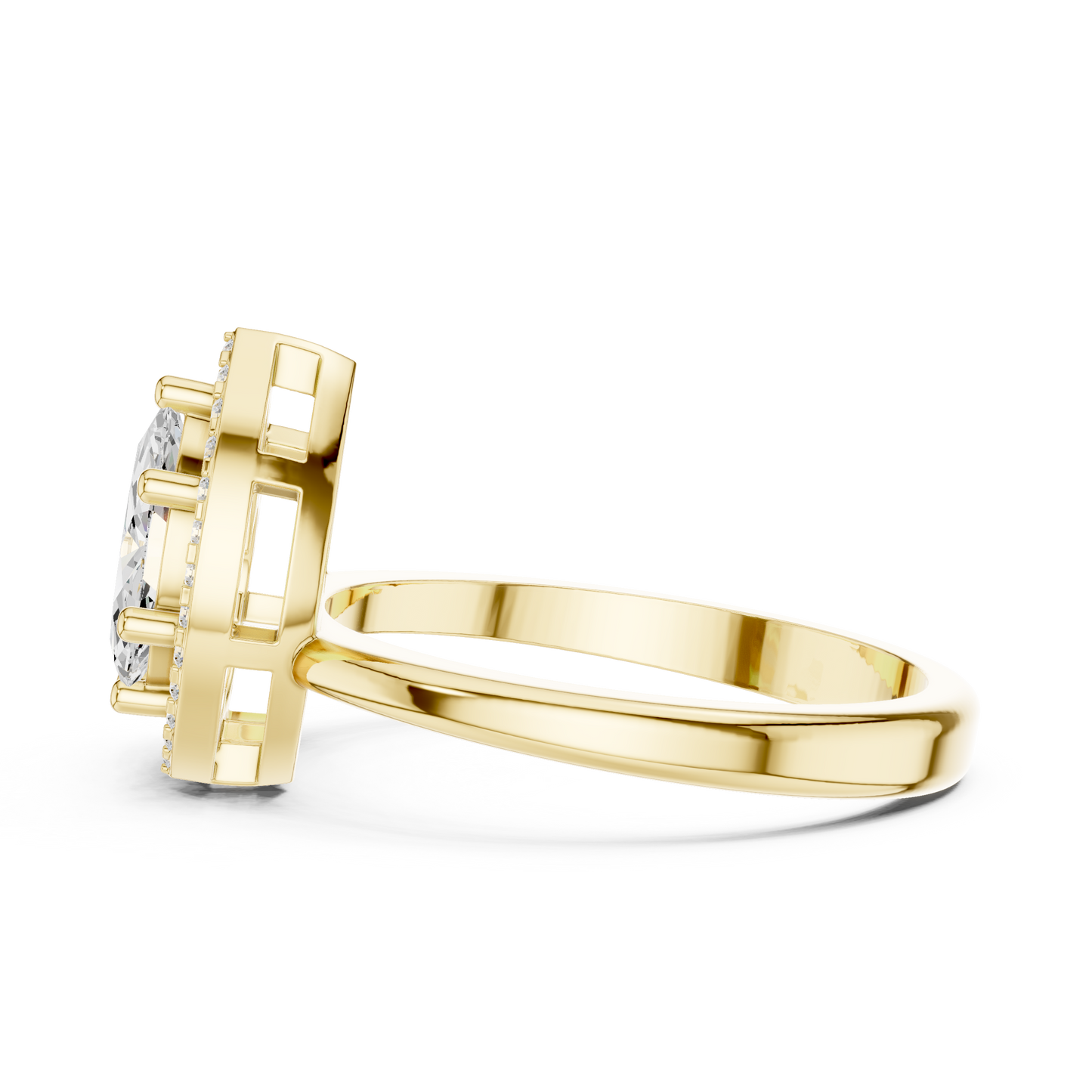 Mixed Shape Lab Grown Diamond Halo Ring