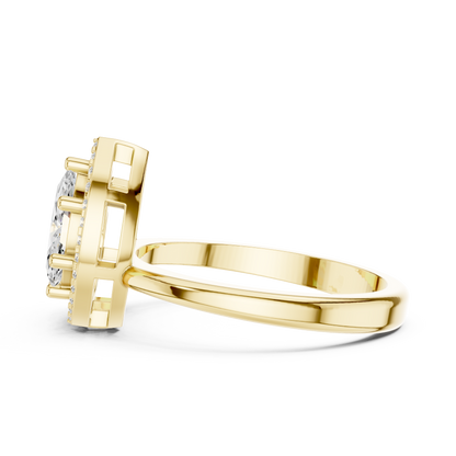 Mixed Shape Lab Grown Diamond Halo Ring