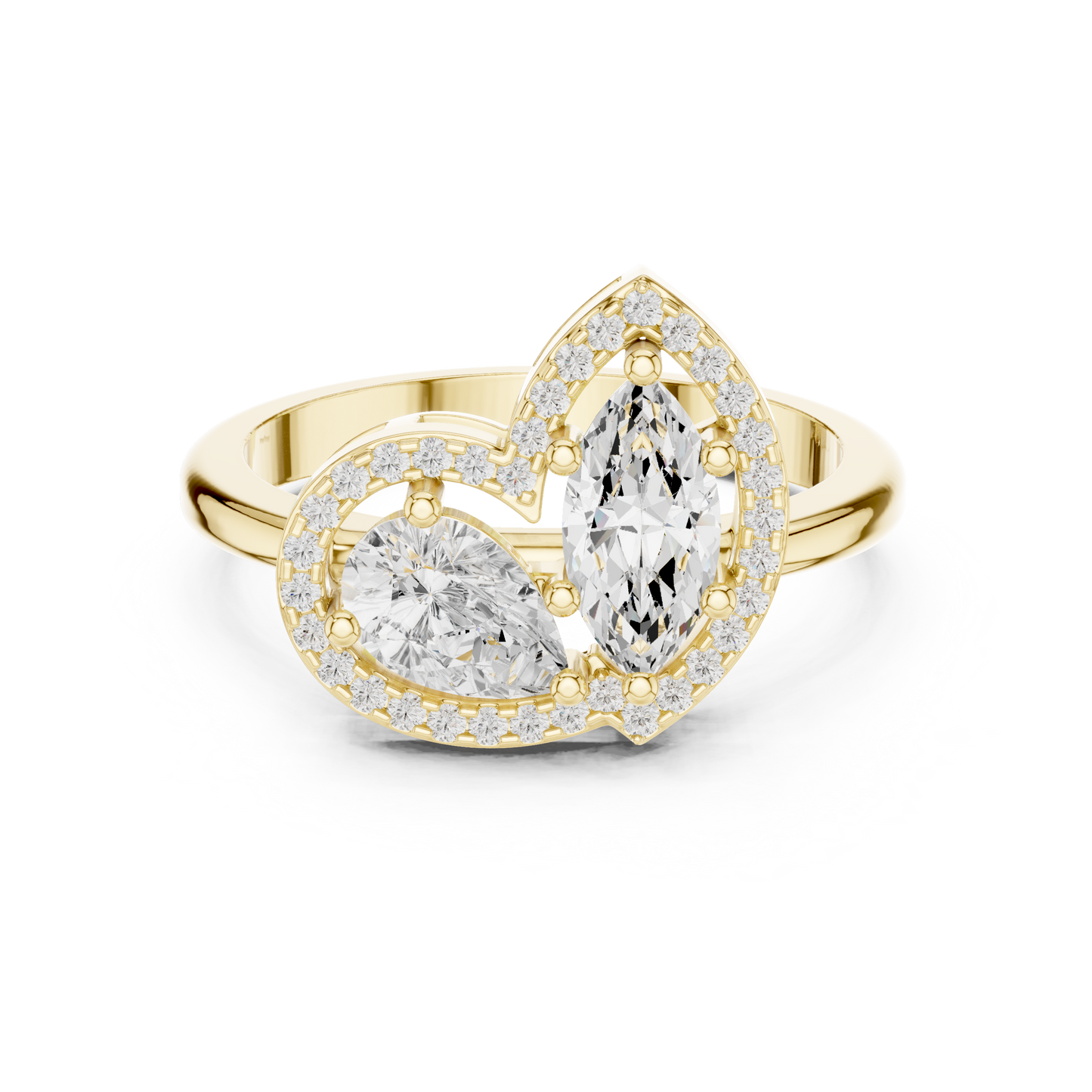 Mixed Shape Lab Grown Diamond Halo Ring