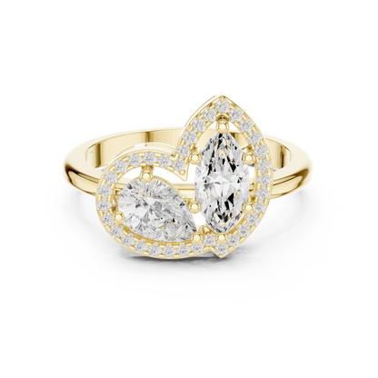 Mixed Shape Lab Grown Diamond Halo Ring