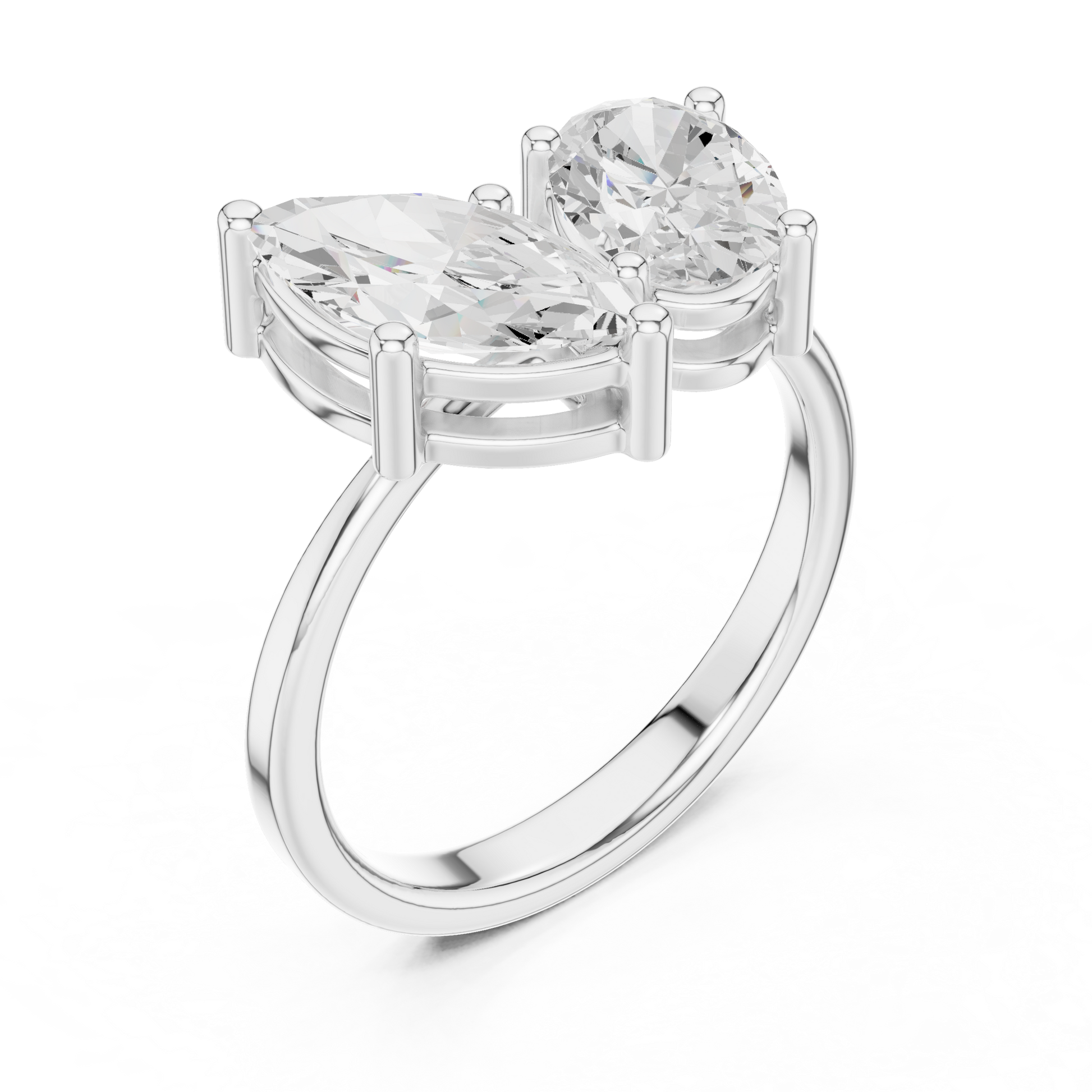 Mixed Shape Lab Grown Diamond Halo Ring