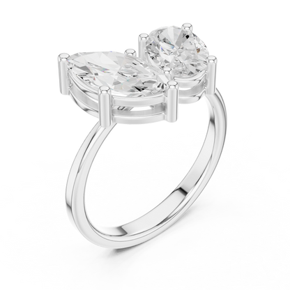 Mixed Shape Lab Grown Diamond Halo Ring