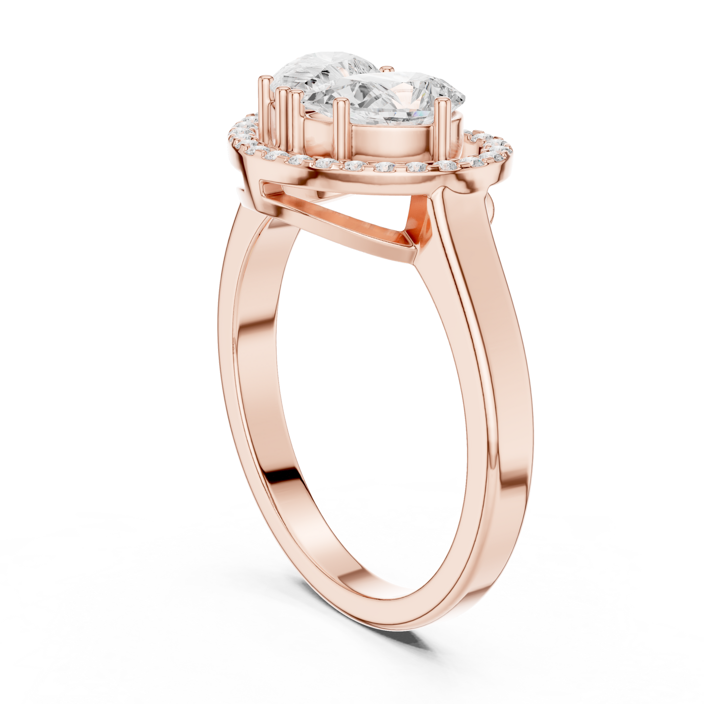 Mixed Shape Lab Grown Diamond Halo Ring