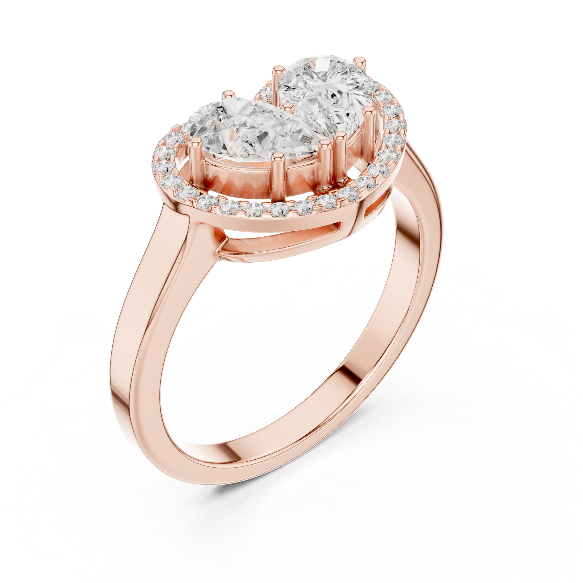 Mixed Shape Lab Grown Diamond Halo Ring