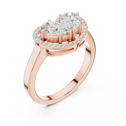 Mixed Shape Lab Grown Diamond Halo Ring