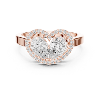 Mixed Shape Lab Grown Diamond Halo Ring