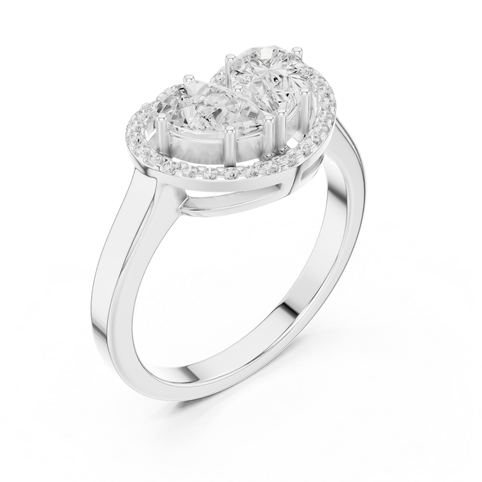 Mixed Shape Lab Grown Diamond Halo Ring