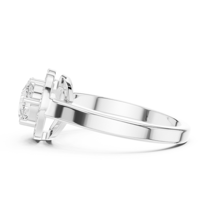 Mixed Shape Lab Grown Diamond Halo Ring