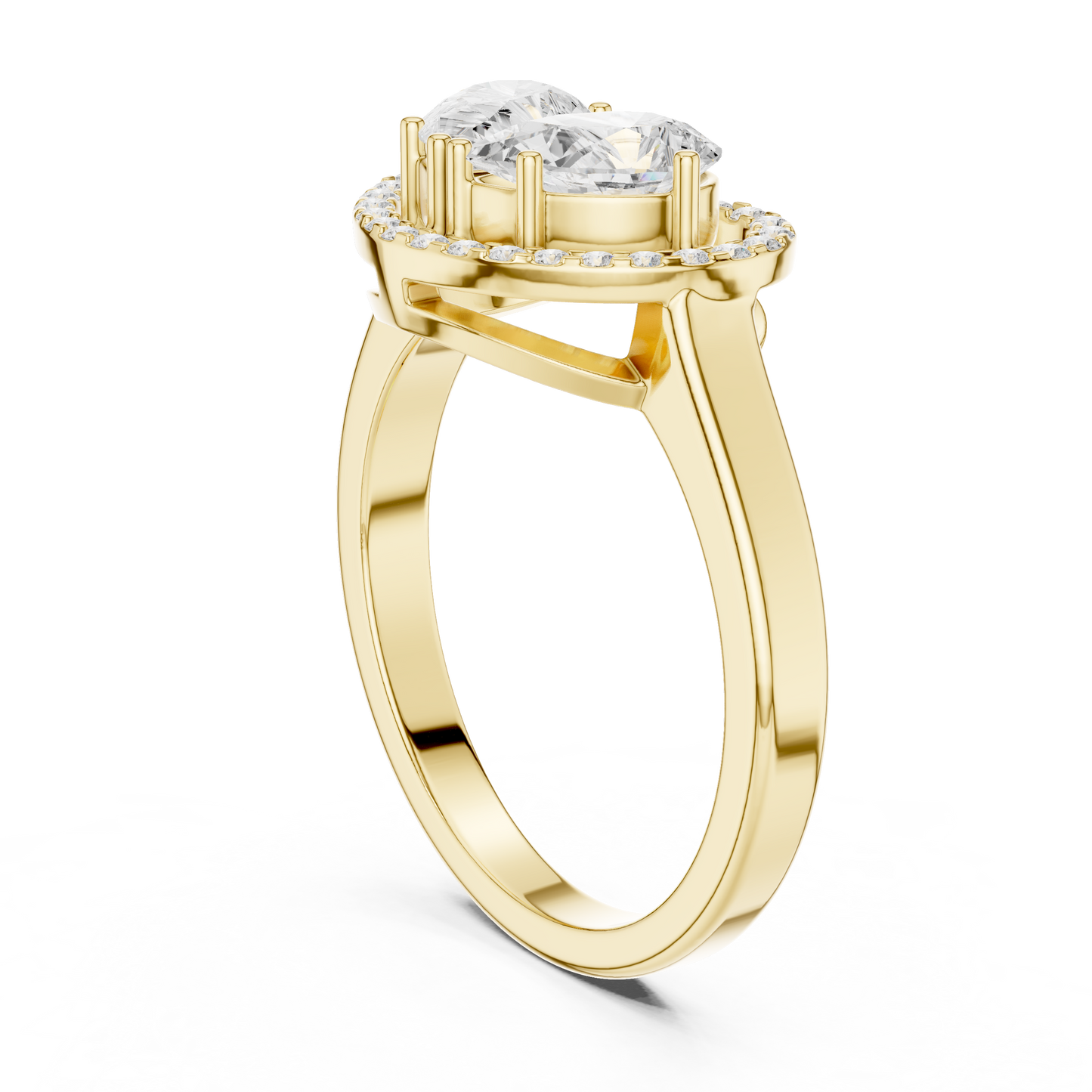 Mixed Shape Lab Grown Diamond Halo Ring