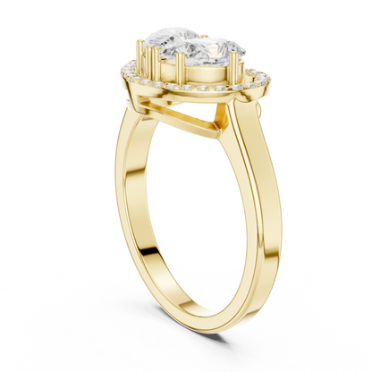 Mixed Shape Lab Grown Diamond Halo Ring