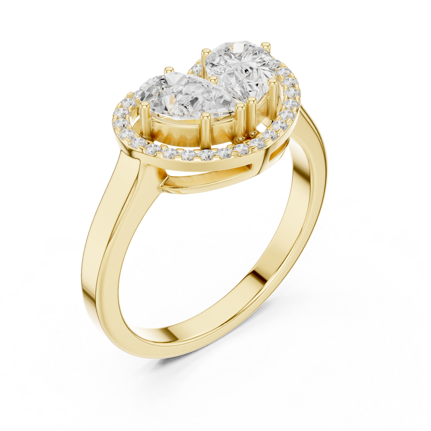 Mixed Shape Lab Grown Diamond Halo Ring
