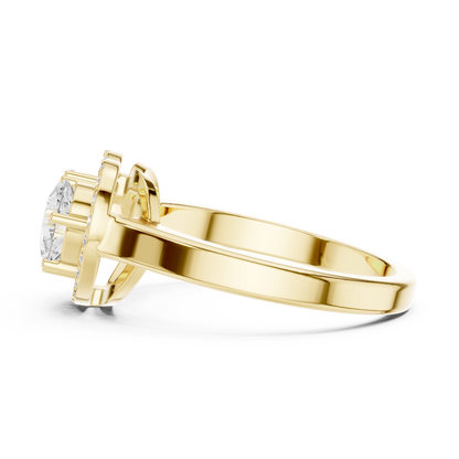 Mixed Shape Lab Grown Diamond Halo Ring