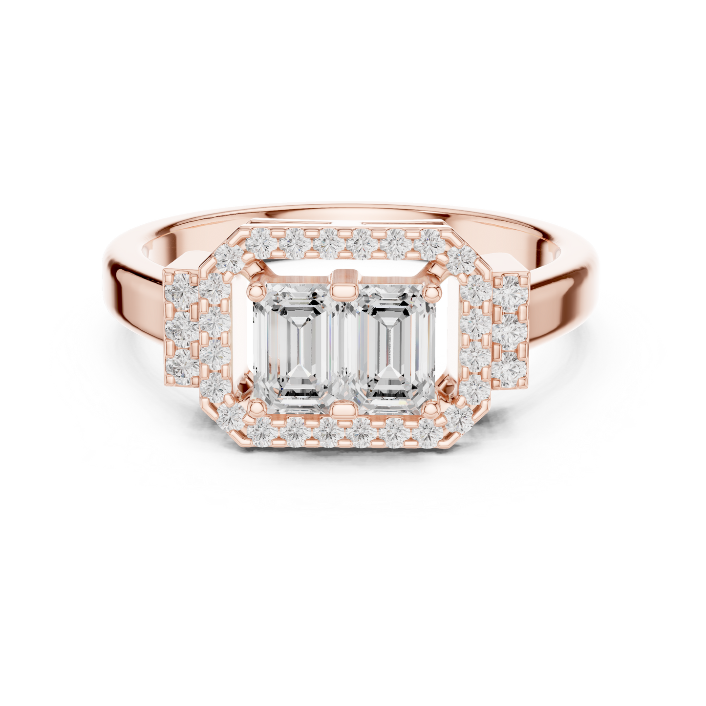 Mixed Shape Lab Grown Diamond Halo Ring