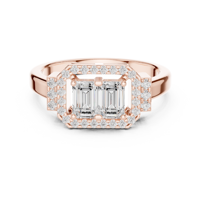 Mixed Shape Lab Grown Diamond Halo Ring